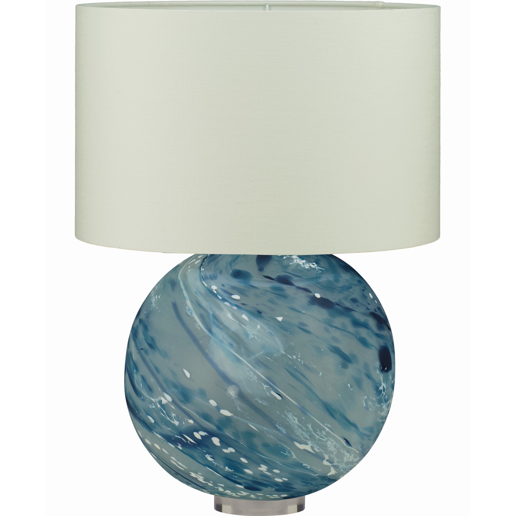 Nyla Crystal Glass Table Lamp By William Yeoward In Indigo Blue